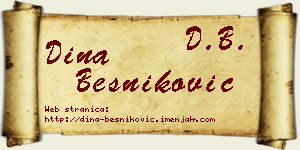 Dina Besniković vizit kartica